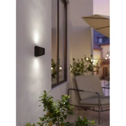 Ulkoseinävalaisin Eglo LED Tressanti oval musta