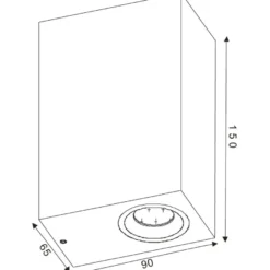 Ulkoseinävalaisin Lucide Zora LED kulmikas, GU10, 2x5W, IP44, valkoinen