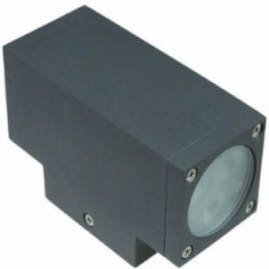 Ulkoseinävalaisin Spectrum Torre 2x3LED Cree 45° 6W IP44 172x108x63mm harmaa, eri värilämpötiloja