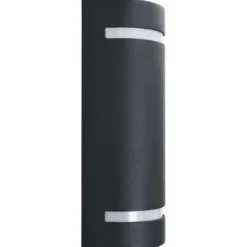 Ulkotilojen seinävalaisimet, 2 kpl, 35 W, musta, puolipyöreä