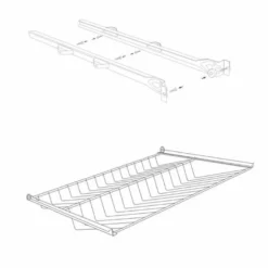 Ulosvedettävä kenkähylly Norscan Roller, M50, harmaa