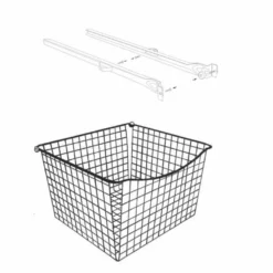 Ulosvedettävä lankakori Norscan Roller, M50, 400x330mm, harmaa