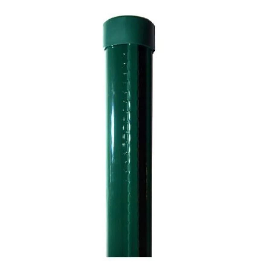 Universaali pyöreä aitatolppa vihreä 48mm, korkeus 250cm (profiloitu)