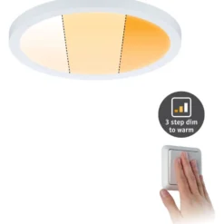 Upotettava LED-paneeli Paulmann VariFit Areo, IP44, Ø17.5cm, 13W, säädettävä värilämpötila, eri värejä