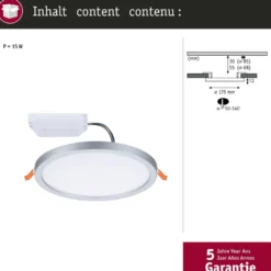 Upotettava LED-paneeli Paulmann VariFit Areo, IP44, Ø17.5cm, 13W, säädettävä värilämpötila, eri värejä