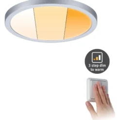 Upotettava LED-paneeli Paulmann VariFit Areo, IP44, Ø17.5cm, 13W, säädettävä värilämpötila, eri värejä