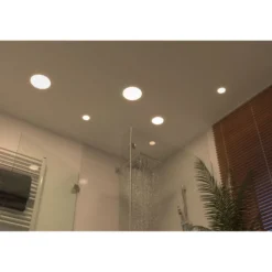 Upotettava LED-paneeli Paulmann Veluna, IP44, Ø12.5cm, 8.5W, 4000K, satiini