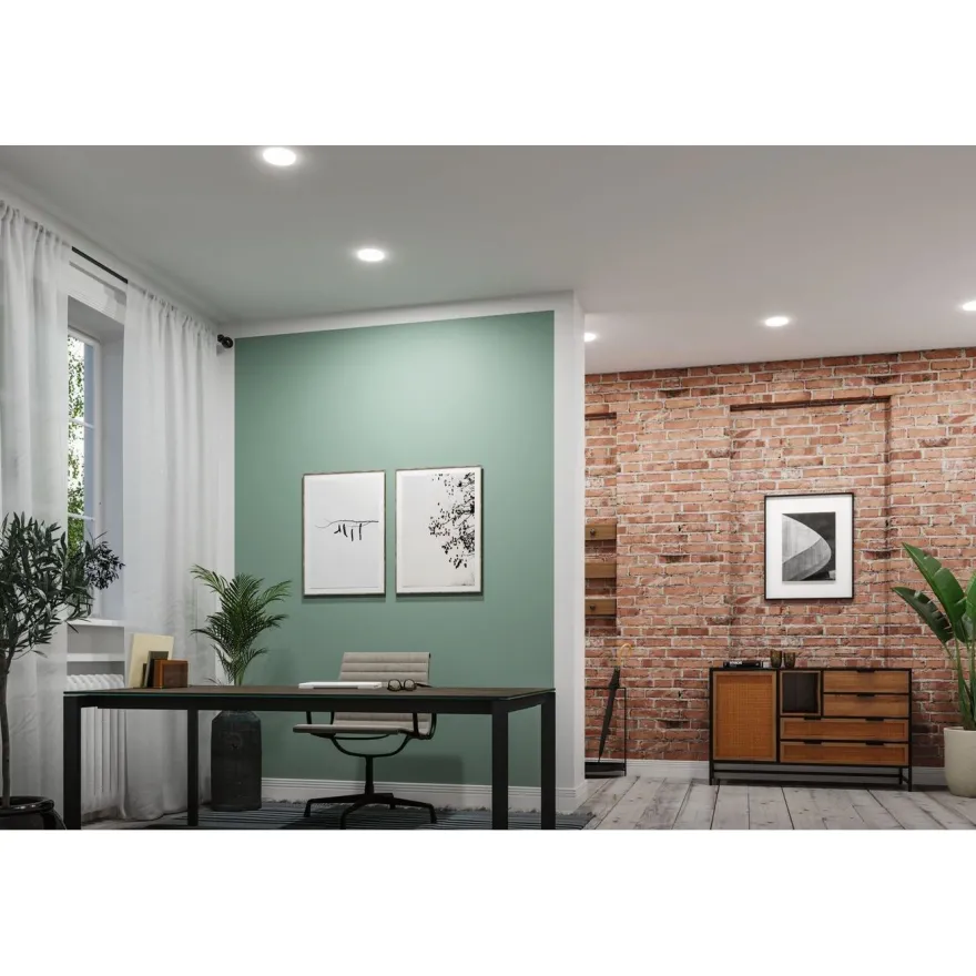 Upotettava LED-paneeli Paulmann VariFit Veluna Edge, IP44, Ø9cm, 6W, 4000K, valkoinen