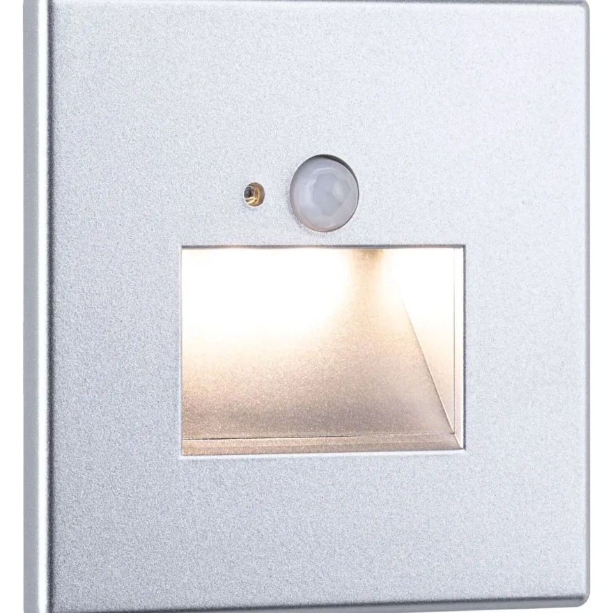 Upotettava LED-seinävalaisin Paulmann Edge Quadro 80x42mm 1.2W 25lm 2700K liiketunnistin