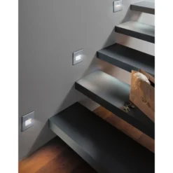 Upotettava LED-seinävalaisin Paulmann Edge Quadro 80x42mm 1.2W 25lm 2700K liiketunnistin
