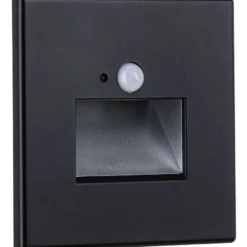 Upotettava LED-seinävalaisin Paulmann Edge Quadro 80x42mm 1.2W 25lm 2700K liiketunnistin