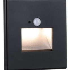 Upotettava LED-seinävalaisin Paulmann Edge Quadro 80x42mm 1.2W 25lm 2700K liiketunnistin