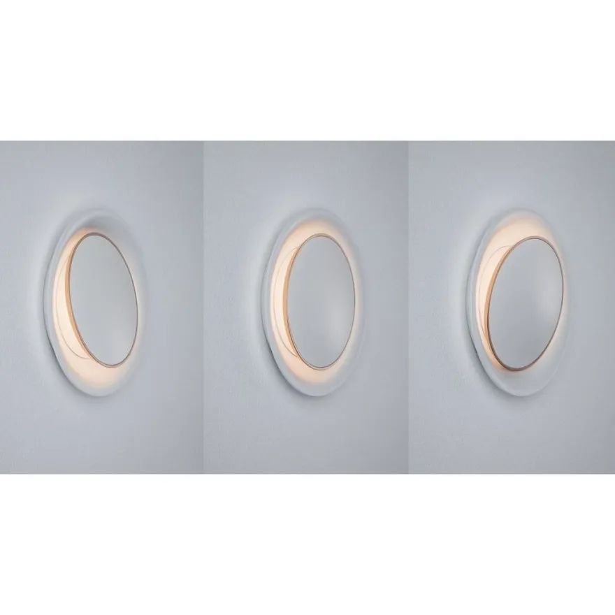 Upotettava LED-seinävalaisin Paulmann Neordic, Ø123mm, 2W, 30lm, 2700K, mattavalkoinen