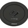 USB-latauslaite Savo Evoline ONE, USB-A ja -C, musta/valkoinen/rst