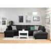 U-sohva Scandinavian Choice Crazy XL 4+1 ist oikea korkeat pyöreät jalat antrasiitti/musta