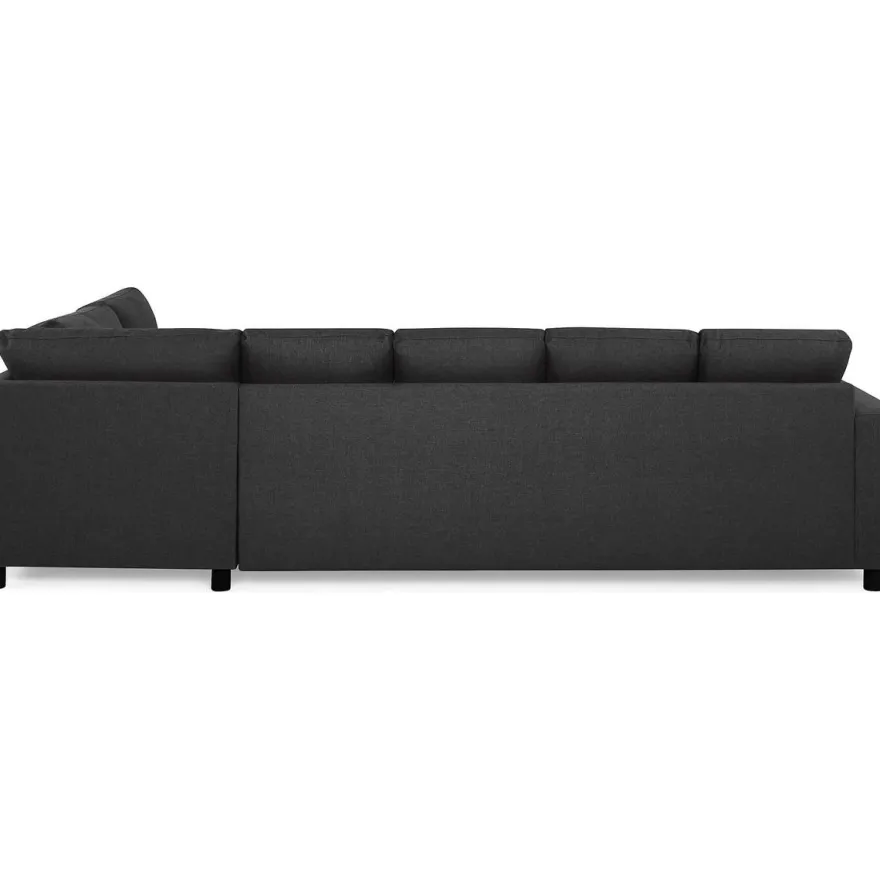U-sohva Scandinavian Choice Crazy XL 4+1 ist oikea korkeat pyöreät jalat antrasiitti/musta