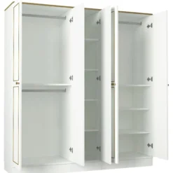 Vaatekaappi Linento Furniture Ravenna 5, valkoinen, 175cm