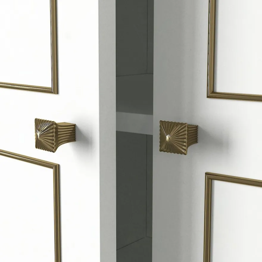 Vaatekaappi Linento Furniture Ravenna 4, valkoinen, 140cm