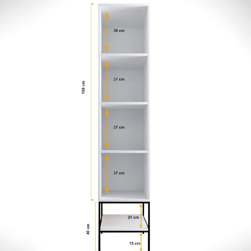 Vaatekaappi Linento Furniture Martin 1, 42cm, valkoinen