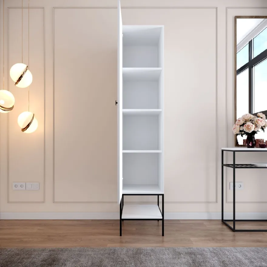 Vaatekaappi Linento Furniture Martin 1, 42cm, valkoinen