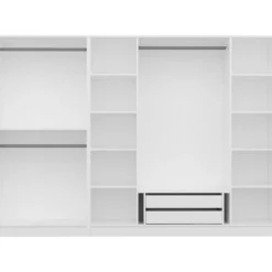 Vaatekaappi Linento Furniture Kale 4774 210x270cm valkoinen