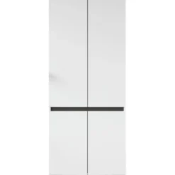Vaatekaappi Linento Furniture Floransa 90, 90x210cm, valkoinen/antrasiitti