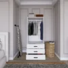 Vaatekaappi Linento Furniture Easy 58, mattavalkoinen