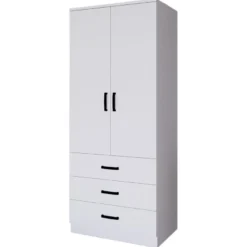Vaatekaappi Linento Furniture Easy 58, mattavalkoinen