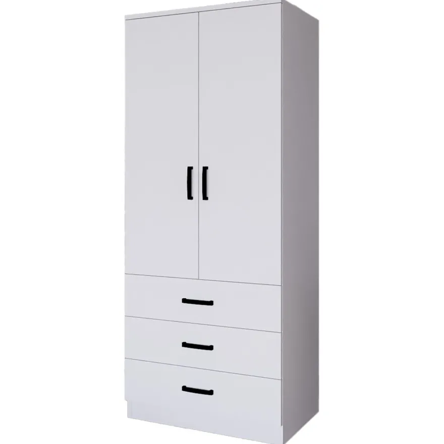 Vaatekaappi Linento Furniture Easy 58, mattavalkoinen