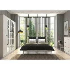 Vaatekaappi Linento Furniture Rb-016, 175x184cm, mattavalkoinen