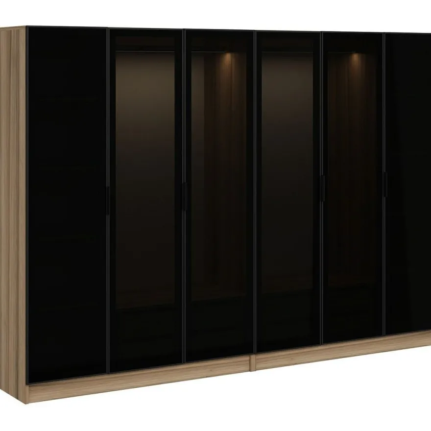 Vaatekaappi Linento Furniture Kale 210x270cm 4 vetolaatikkoa eri värejä