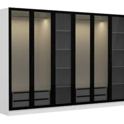 Vaatekaappi Linento Furniture Kale 210x270cm 4 vetolaatikkoa eri värejä