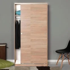 Vaatekaappi Linento Furniture Swd-436-Ss-2, 94x182cm, ruskea