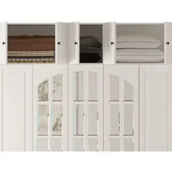 Vaatekaappi Linento Furniture Rb-185-13, 175x210cm, mattavalkoinen