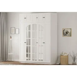 Vaatekaappi Linento Furniture Rb-185-13, 175x210cm, mattavalkoinen