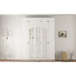 Vaatekaappi Linento Furniture Rb-185-13, 175x210cm, mattavalkoinen