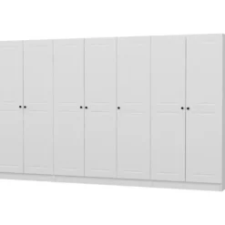 Vaatekaappi Linento Furniture Kale Mebran 4012 190x315cm valkoinen