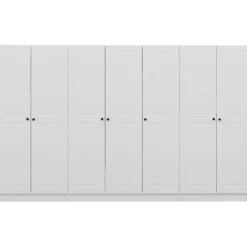 Vaatekaappi Linento Furniture Kale Mebran 4012 190x315cm valkoinen