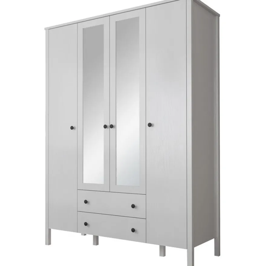 Vaatekaappi Linento Furniture FRN-20012, 140x194.8cm, valkoinen