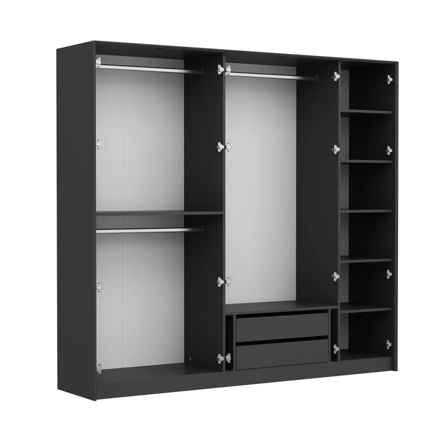Vaatekaappi Linento Furniture Kate 4805, antrasiitti