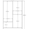 Vaatekaappi Linento Furniture Rb-156, 120x180cm, mattavalkoinen