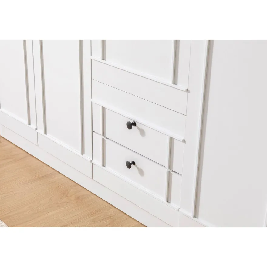 Vaatekaappi Linento Furniture Lia 52 210, valkoinen
