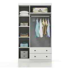 Vaatekaappi Linento Furniture Lavinia 1053 105cm valkoinen