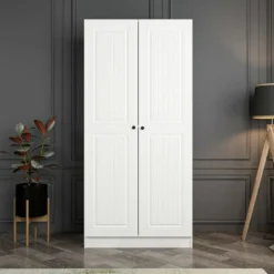 Vaatekaappi Linento Furniture Kale 210x90cm valkoinen