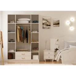 Vaatekaappi Linento Furniture Rb-177, 140x210cm, mattavalkoinen