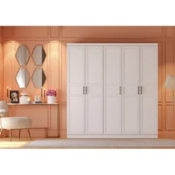 Vaatekaappi Linento Furniture Henna, valkoinen