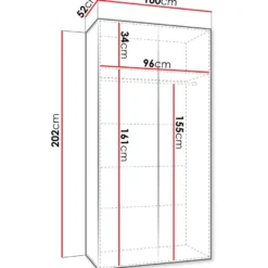 Vaatekaappi Nomla ANDREW 1 100