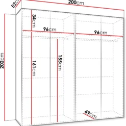 Vaatekaappi Nomla SANDI 3 200