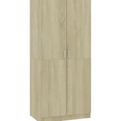 Vaatekaappi sonoma-tammi, 80cm, lastulevy