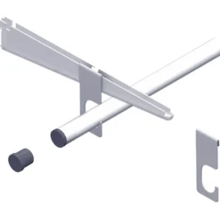 Vaatetangon pääty-/keskikannatin + tulpat Element System ES32, 25mm putkelle, 2kpl
